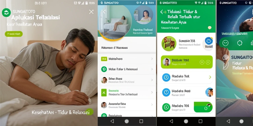 Antarmuka SUNGAITOTO dengan fitur relaksasi yang menenangkan.