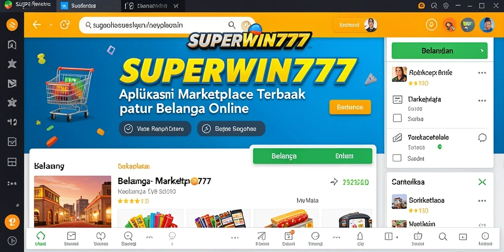 Antarmuka aplikasi SUPERWIN777 yang menarik dan mudah digunakan.