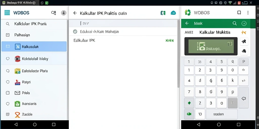 Tampilan antarmuka WDBOS yang sederhana dan efisien untuk Kalkulator IPK.