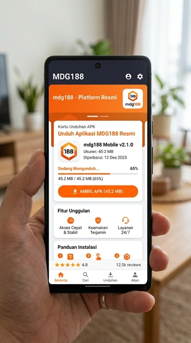 Tampilan halaman APK mdg188